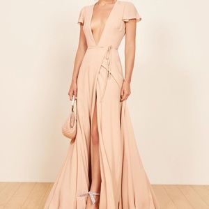 Reformation Size Small Rosey Dress Champagne